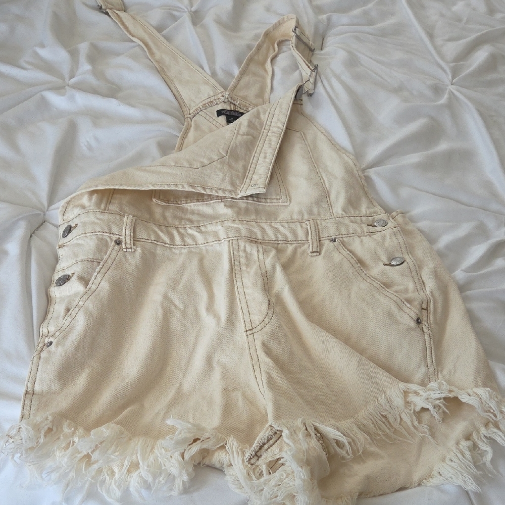 Wild Fable Cream Denim Overalls